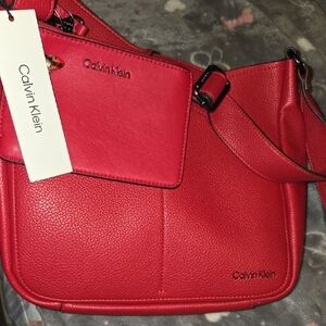 Calvin Klein Vibrant Red Shoulder Bag